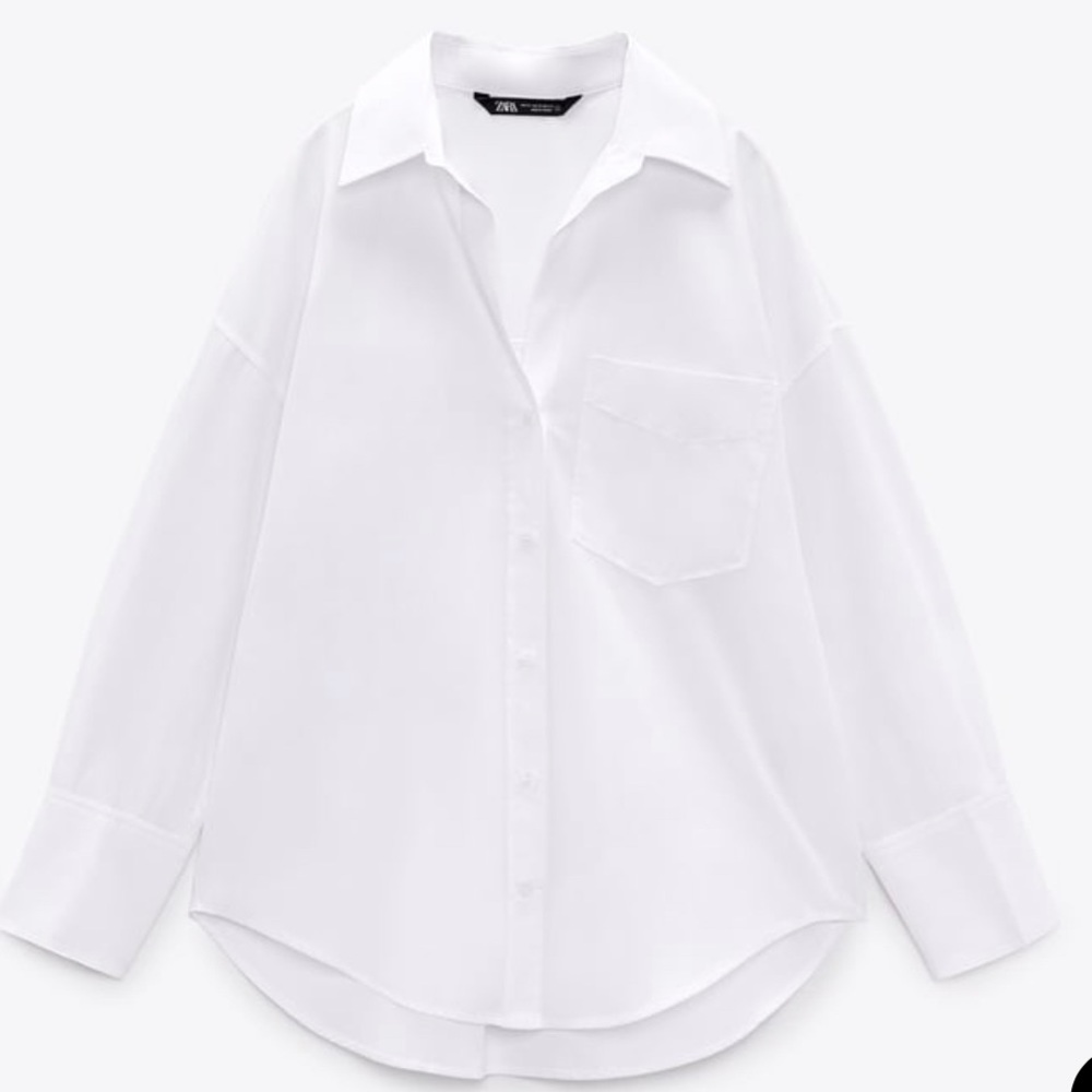 Zara Collared Poplin Shirt